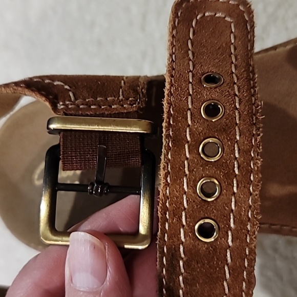 Clarks Ainsley Orchid 8.5M suede platform wedge adjustable ankle strap - Picture 9 of 15